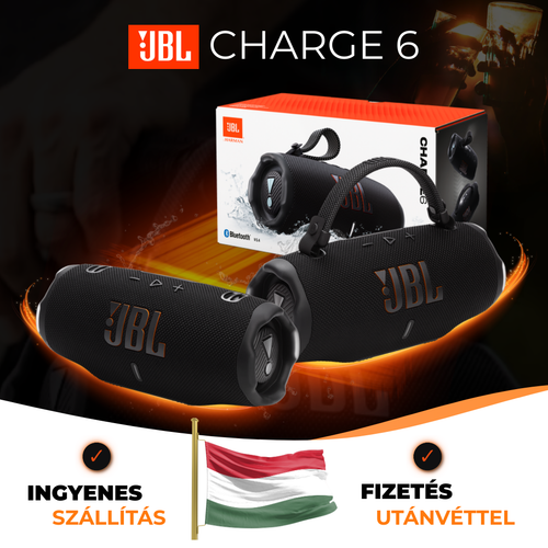 JBL - Charge 6 fekete – Hordozható hangszóró